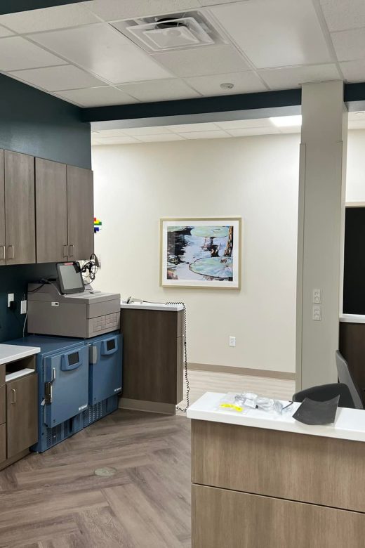 Interior photo of Oschner Community Health Center remodel