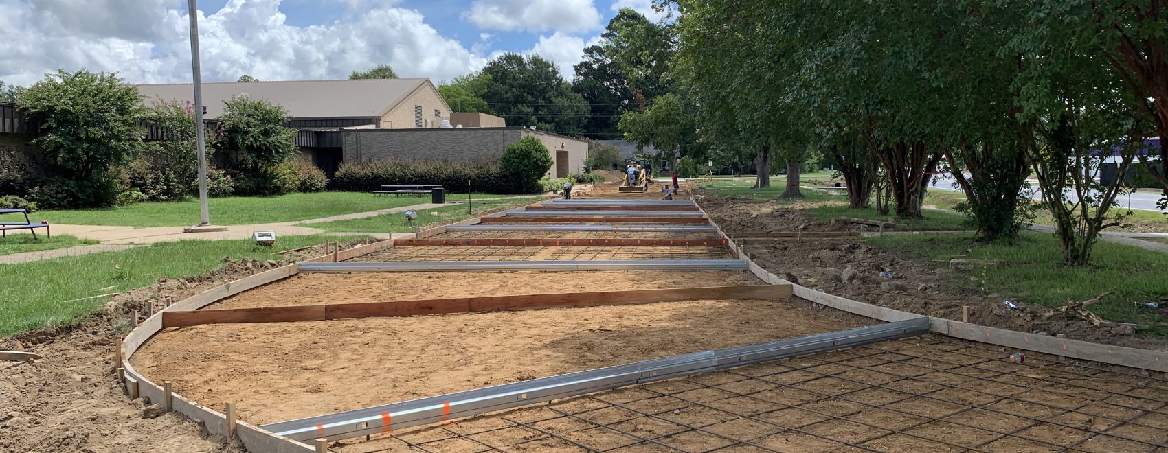 Photo of Mangham Schools driveway and sidewalks construction