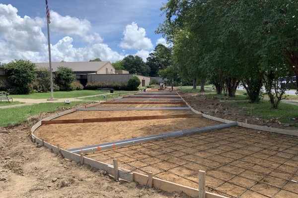 Photo of Mangham Schools driveway and sidewalks construction