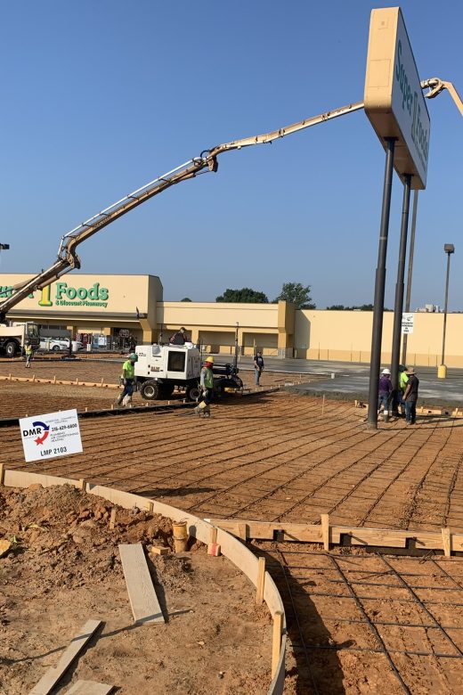 Photo of SuperOne parking lot construction