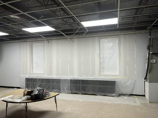 Interior photo of Start Elementary School renovations progress