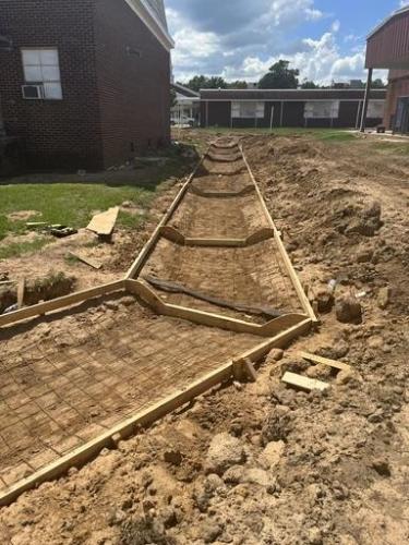 Interior photo of Start Elementary School renovations progress