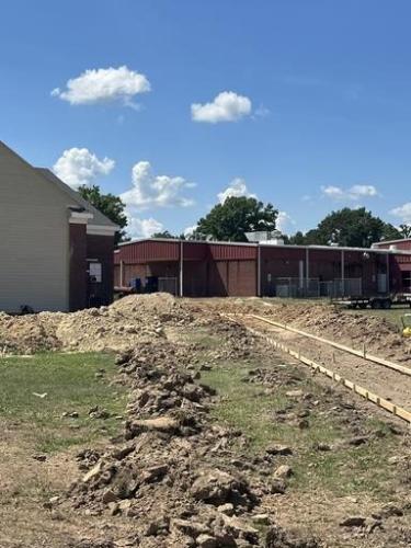 Interior photo of Start Elementary School renovations progress