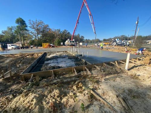 Exterior photo of G.B. Cooley Group Home construction progress