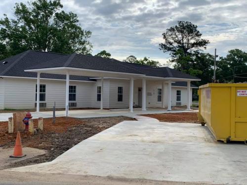 Exterior photo of G.B. Cooley Group Home construction progress