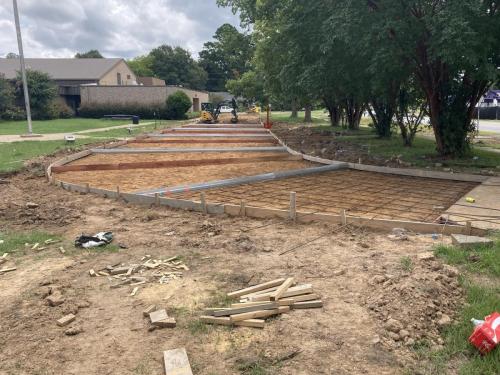 Photo of Mangham Schools driveway and sidewalks construction