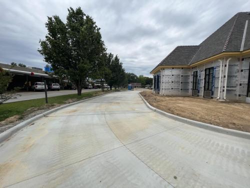 Exterior photo of Caldwell Bank parking lot concrete work