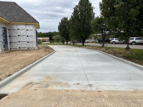 Exterior photo of Caldwell Bank parking lot concrete work