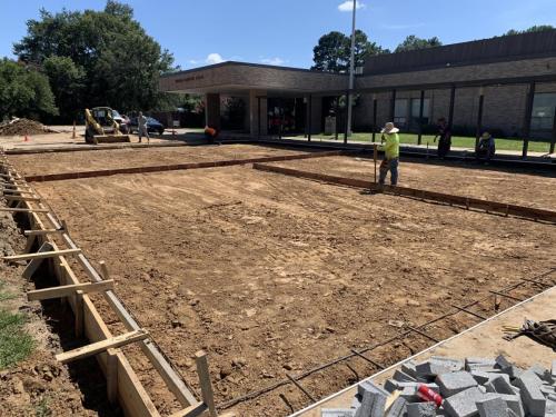 Photo of Mangham Schools driveway and sidewalks construction