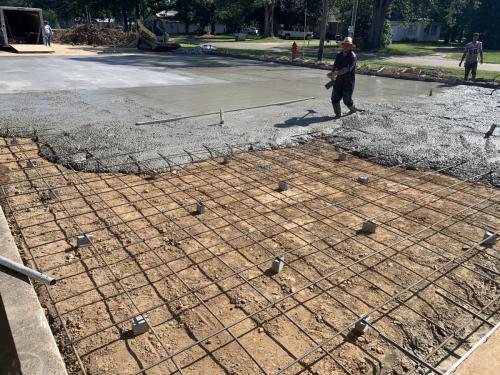 Photo of Mangham Schools driveway and sidewalks construction