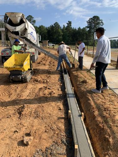 Exterior photo of GeoSurfaces track construction project