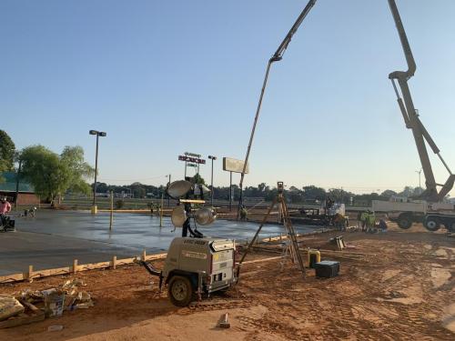 Photo of SuperOne parking lot construction