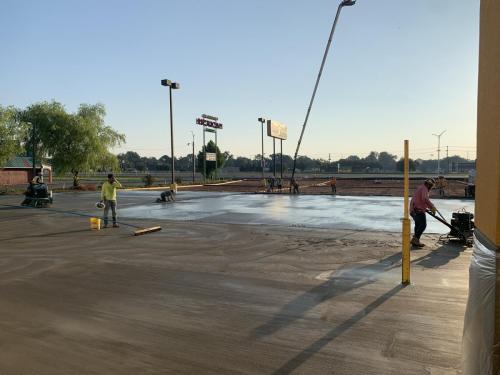 Photo of SuperOne parking lot construction