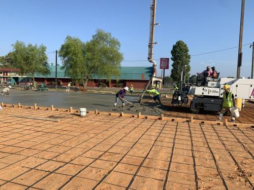 Photo of SuperOne parking lot construction