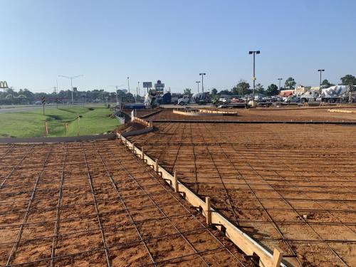 Photo of SuperOne parking lot construction