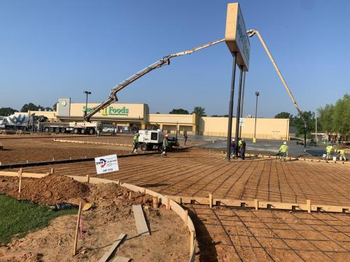 Photo of SuperOne parking lot construction