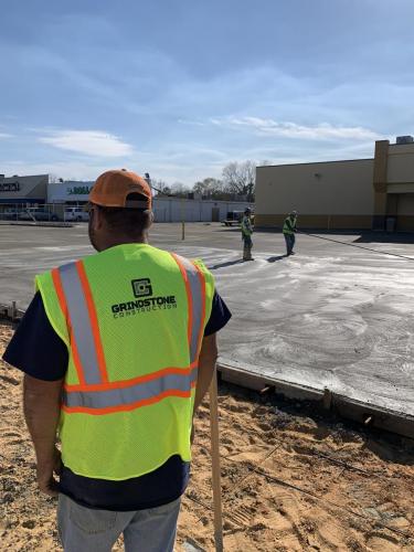 Photo of SuperOne parking lot construction