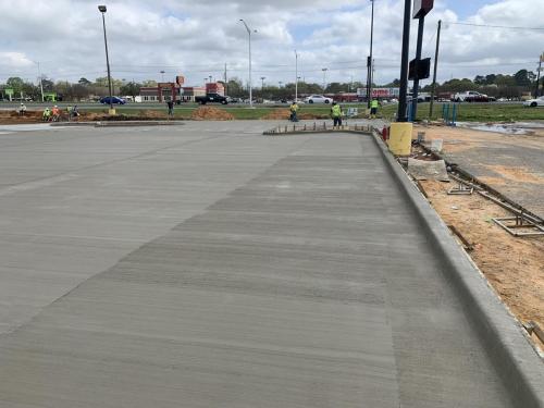 Photo of SuperOne parking lot construction