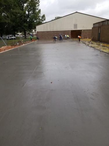 Photo of Hamburg High School expansion concrete work