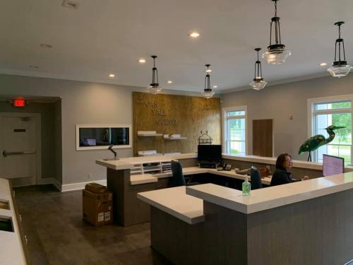 Interior photo of Monroe-West Monroe Convention  Visitors Bureau remodel