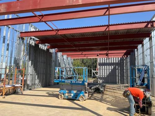 Exterior photo of Walgreens Pine Bluff construction progress